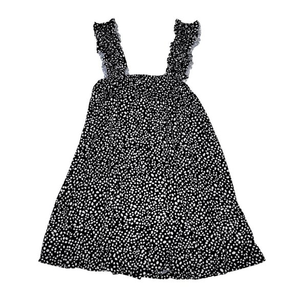 BLACK POLKA DOT RUFFLE TANK TOP FOR WOMEN - Picture 7 of 7